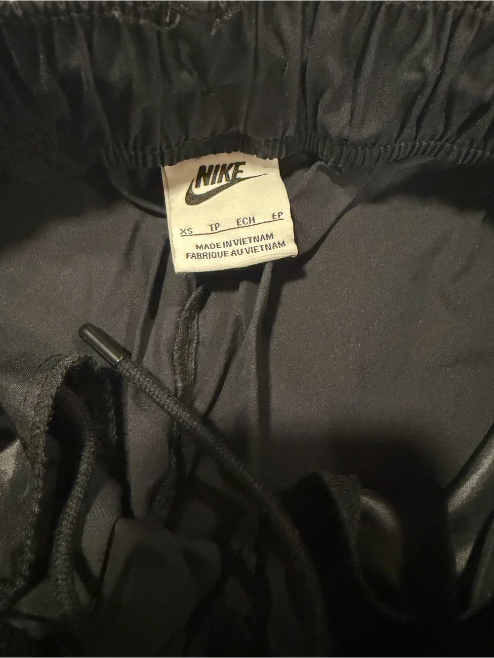 Nike Black Kids Track Joggers with White Swoosh
